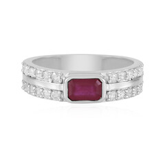 Zilveren ring met een Madagaskar Robijn
