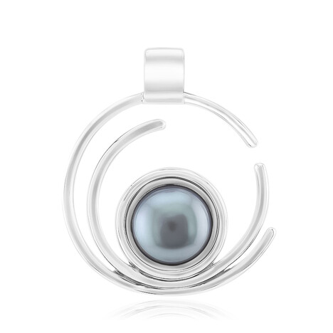 Silberfarbene Süßwasserzuchtperlen-Silberanhänger (TPC)