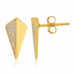 Pendientes en plata con Diamante I1 (H)  (de Melo Essence)