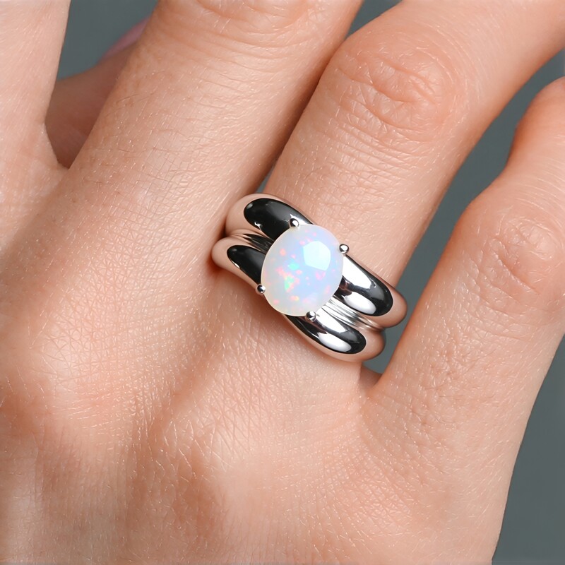 AAA-Welo-Opal-Silberring (de Melo Essence)