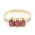 Gouden ring met Onverhitte Padparadscha Saffieren