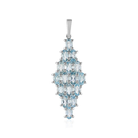 Sky Blue Topaz Silver Pendant