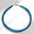 Collier en argent et Apatite bleu néon