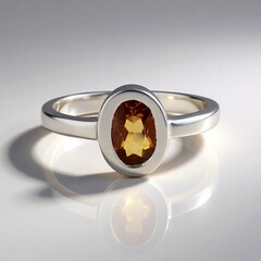 Anello in argento con Zircone Mandarino