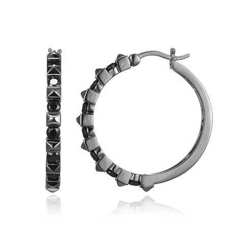 Boucles d'oreilles en laiton et Saphir noir (Juwelo Style)