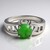 Anello in argento con Crisoprasio Imperiale