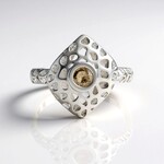 Anillo en plata con Diamante champán I2 (Ornaments by de Melo)