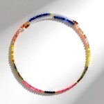 Collana rigida in acciaio con Unakite (Riya)