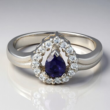 Anello in argento con Iolite Ceylon