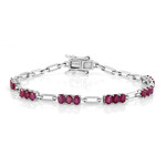 Madagaskar-Rubin-Silberarmband
