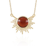 Hessonit-Granat-Silbercollier