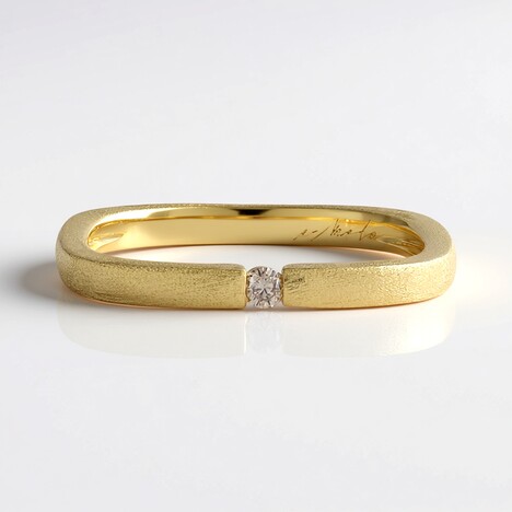 Anello in argento con Diamante Champagne I2 (de Melo)