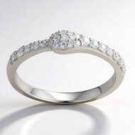 Anello in argento con Zircone (Adela Silber)
