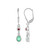 Russian Emerald Silver Earrings