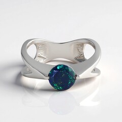 Anello in argento con Opale Mezezo (de Melo Essence)