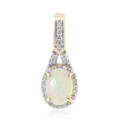 9K Brazilian White Opal Gold Pendant