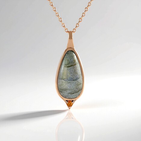 Collana in argento con Labradorite Ramata Maniry (KM by Juwelo)