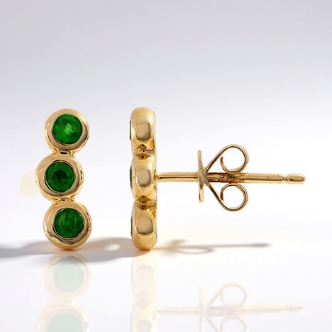 Orecchini in oro con Tsavorite AAA del Kenia (CIRARI)
