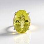 Anello in argento con Quarzo Ouro Verde (Gems en Vogue)
