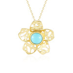 Sleeping Beauty-Türkis-Silberhalskette (Ornaments by de Melo)