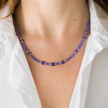 Collar en plata con Tanzanita