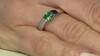 Bague en argent et Apatite verte