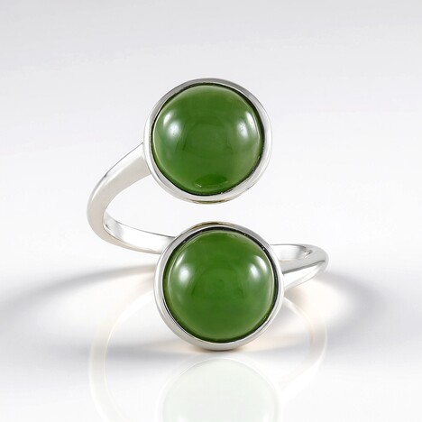 Bague en argent et Jade du Canada