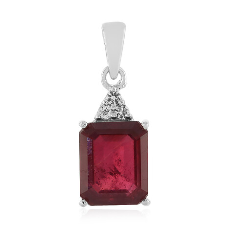 Madagaskar-Rubin-Silberanhänger