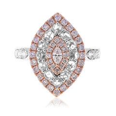 Gouden ring met een I1 Roze Diamant (CIRARI)