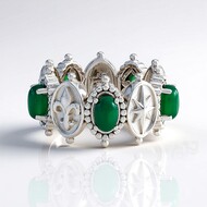Bague en argent et Agate verte (Dallas Prince Designs)