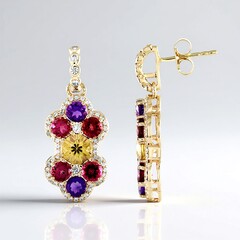 Orecchini in oro con Zircone Giallo (Adela Gold)