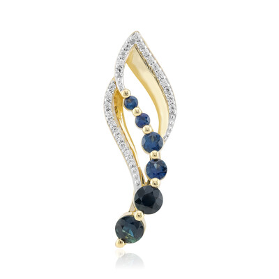 9K Blue Kings Plains Sapphire Gold Pendant