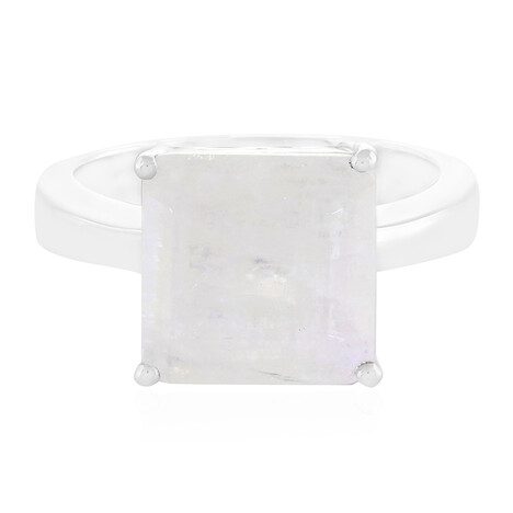 Regenbogen-Mondstein-Silberring