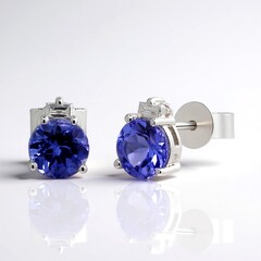Orecchini in oro con Tanzanite AAA