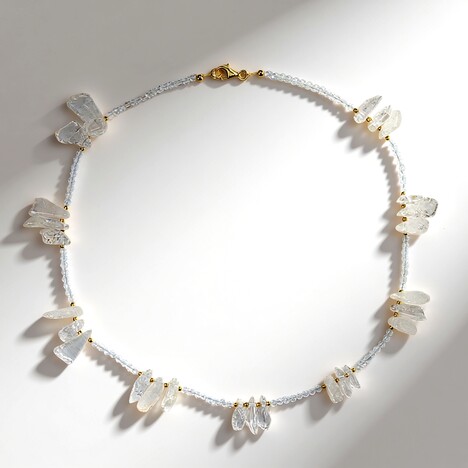 Collana in argento con Quarzo Bianco