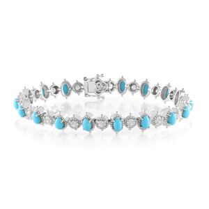 Sleeping Beauty Turquoise Silver Bracelet (Dallas Prince Designs)