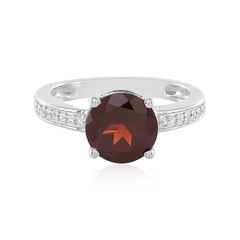 Bague en argent et Grenat du Mozambique