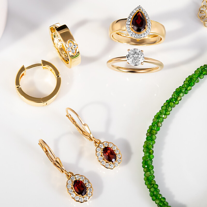 Weißer Topas-Silberohrringe