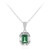 Collier en argent et Topaze vert papillon