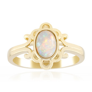 Gouden ring met een Coober Pedy opaal