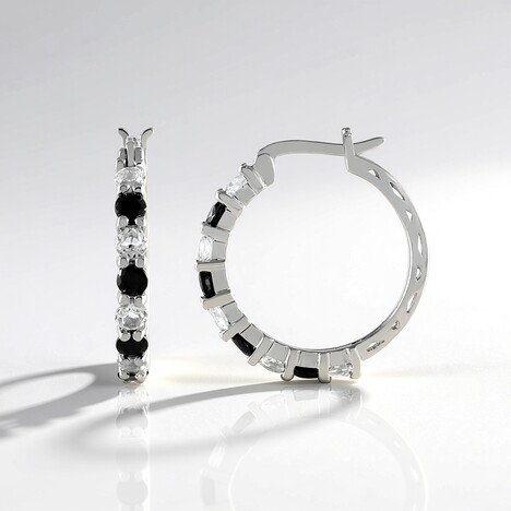Orecchini in argento con Spinello Nero
