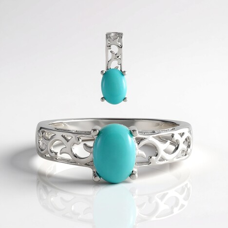 Anello in argento con Turchese Sleeping Beauty (Faszination Türkis)