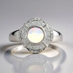 Bague en argent et Opale Welo (MONOSONO COLLECTION)