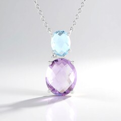Collana in argento con Ametista Rose de France