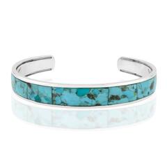 Zilveren armband met Blauwe Kingman Mohave Turkooisen (Jones Lee)
