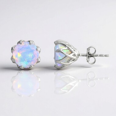 AAA Welo Opal Silver Earrings (de Melo Essence)