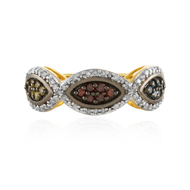 Anello in argento con Diamante Giallo I4
