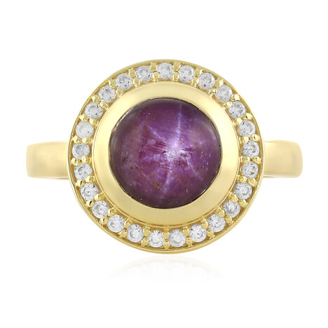 Bague en argent et Rubis étoilé de Channapatna