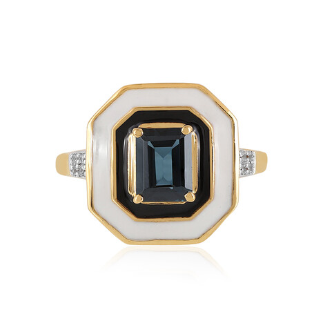 Londonblauer Topas-Silberring (M de Luca)