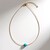 Collier en acier inoxydable et Opale bleue d'Atacama